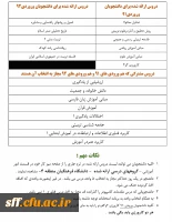 لیست دروس ارائه شده