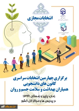 برگزاری چهارمین انتخابات سراسری کانون دانشجویی همیاران بهداشت و سلامت جسم و روان

برگزاری چهارمین انتخابات سراسری کانون دانشجویی همیاران بهداشت و سلامت جسم و روان پاییز و زمستان 1399 