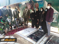 به مناسبت دهه فجر انقلاب اسلامی و گرامیداشت شهدای انقلاب و بالاخص شهید مدافع امنیت شهید سرهنگ دوم علی اکبر رنجبر که در تاریخ 13 بهمن ماه 1400 در درگیری با اراذل واوباش در منطقه بید زرد به شهادت رسیده بود امروز 17 بهمن ماه با شرکت تعدادی از همکاران مرکز سل