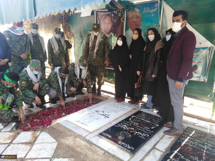 به مناسبت دهه فجر انقلاب اسلامی و گرامیداشت شهدای انقلاب و بالاخص شهید مدافع امنیت شهید سرهنگ دوم علی اکبر رنجبر که در تاریخ 13 بهمن ماه 1400 در درگیری با اراذل واوباش در منطقه بید زرد به شهادت رسیده بود امروز 17 بهمن ماه با شرکت تعدادی از همکاران مرکز سل