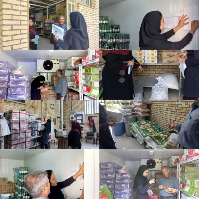 بازدید شورای صنفی از انبار های مواد غذایی دانشگاه فرهنگیان واحد سلمان فارسی شیراز 3