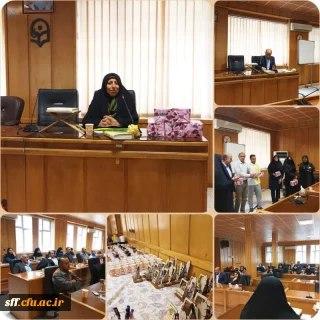 نشست صمیمی ریاست  محترم سرکار خانم داودی با کارکنان به مناسبت میلاد امیر المومنین (ع) و روز مرد و برگزاری قرعه کشی