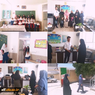 بازدید رئیس دانشگاه فرهنگیان واحد سلمان فارسی شیراز از دانشجو پریسا اکبری در شهرک ابرج،روستای درودزن